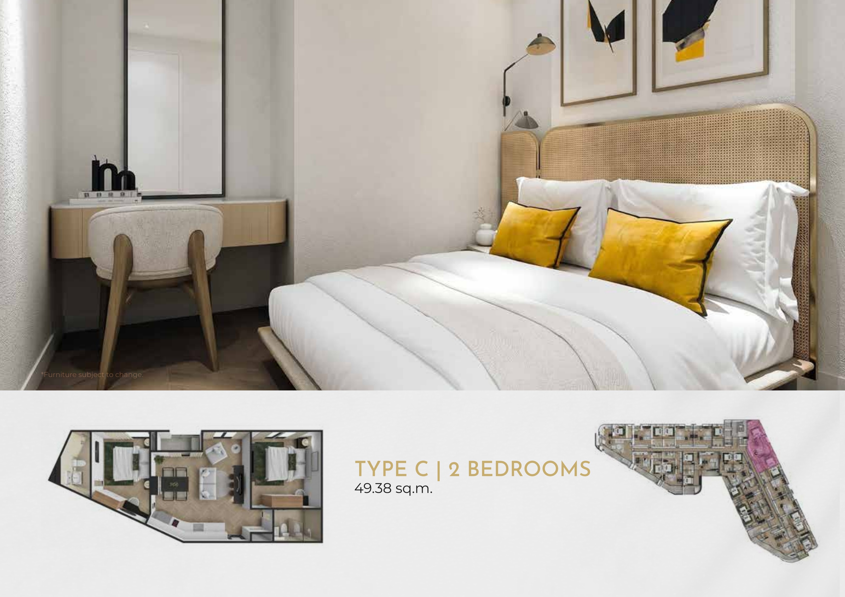 Type C · 2 Bedrooms
