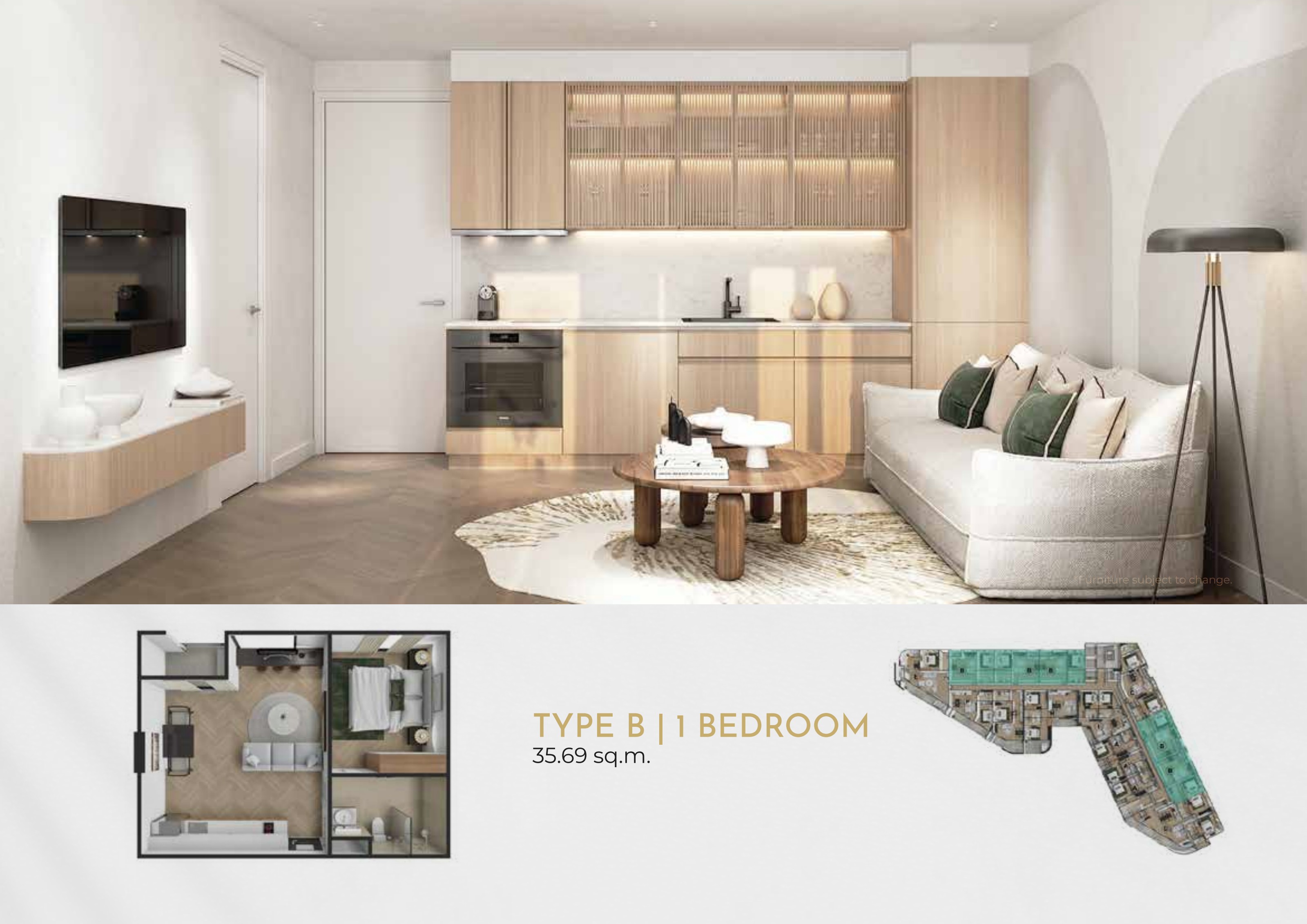 Type B · 1 Bedroom